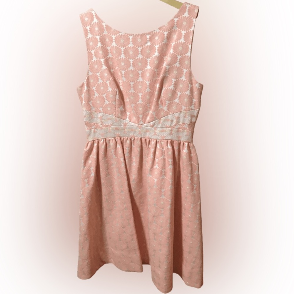 NWT ERIN by Erin Fetherston melon daisy floral flare dress size 10